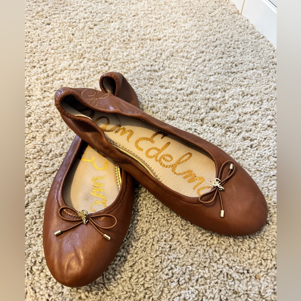 Sam Edelman Felicia Flats -Brown Leather Size 12